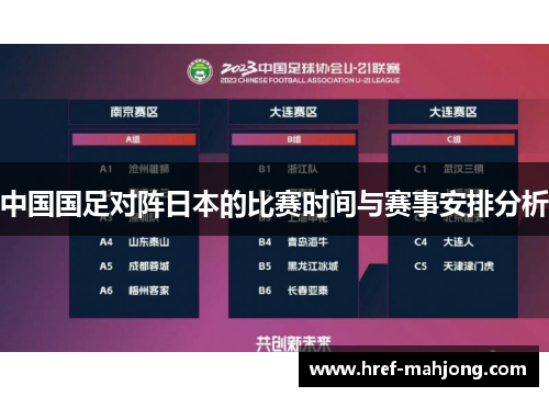 中国国足对阵日本的比赛时间与赛事安排分析